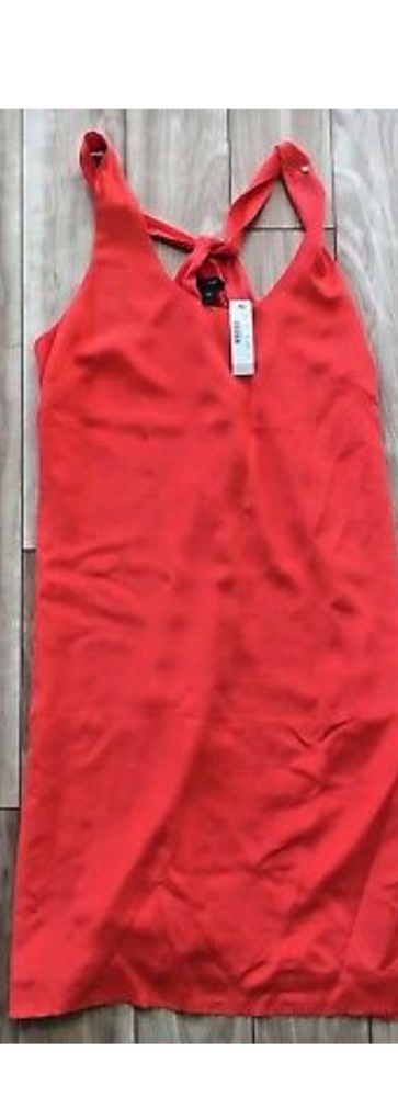 J Crew tall twist back silk dress